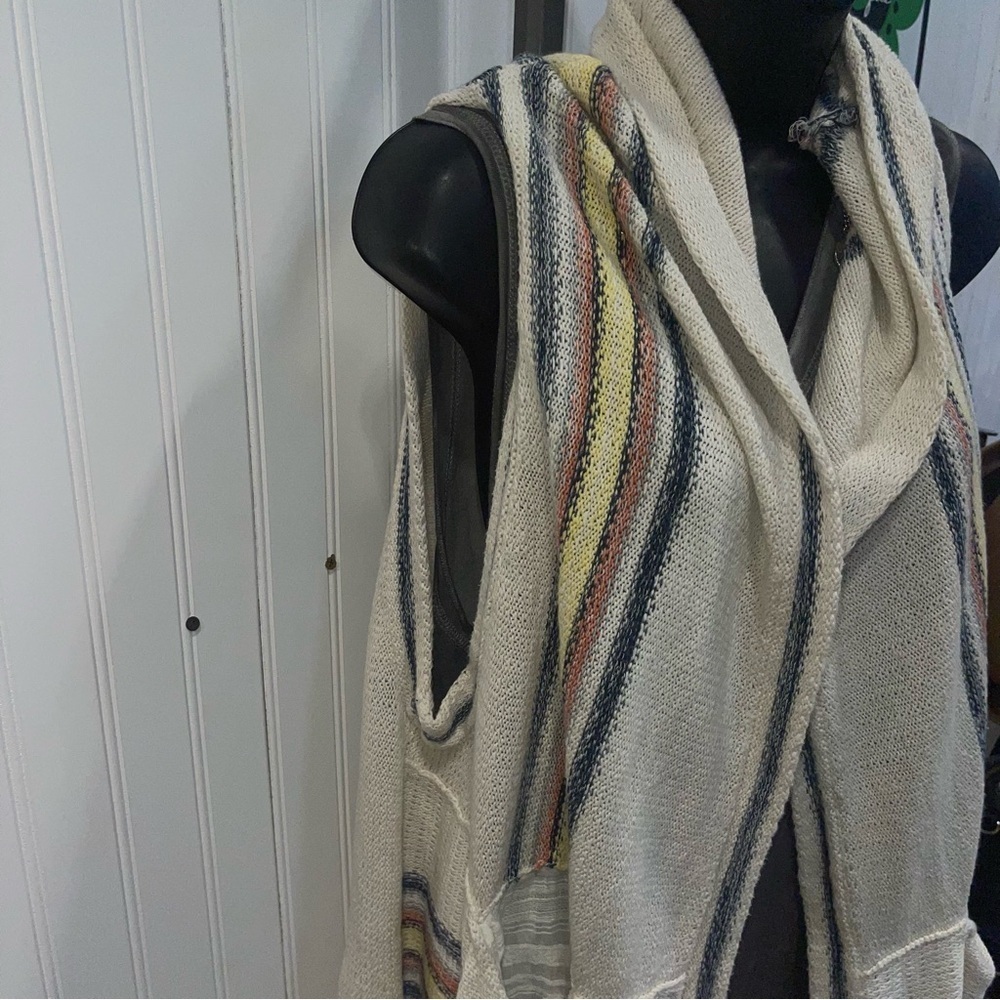Free people Striped Open-Front Cardigan Sweater XS - Picture 3 of 6